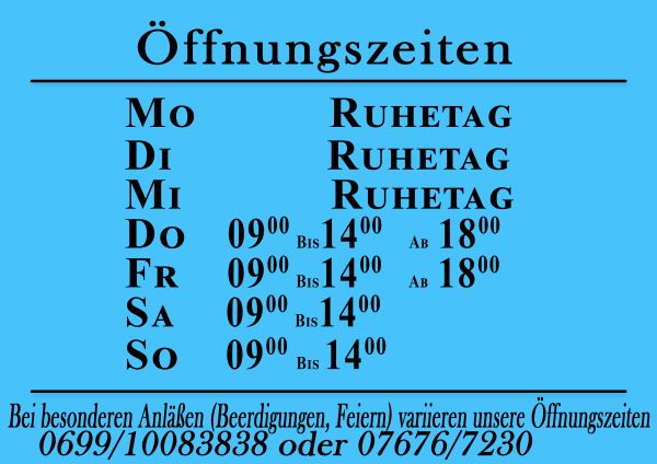 Öffnungszeiten
